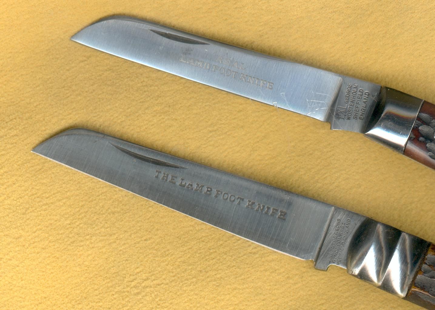 What exactly is the difference between a sheepsfoot and lambsfoot blade